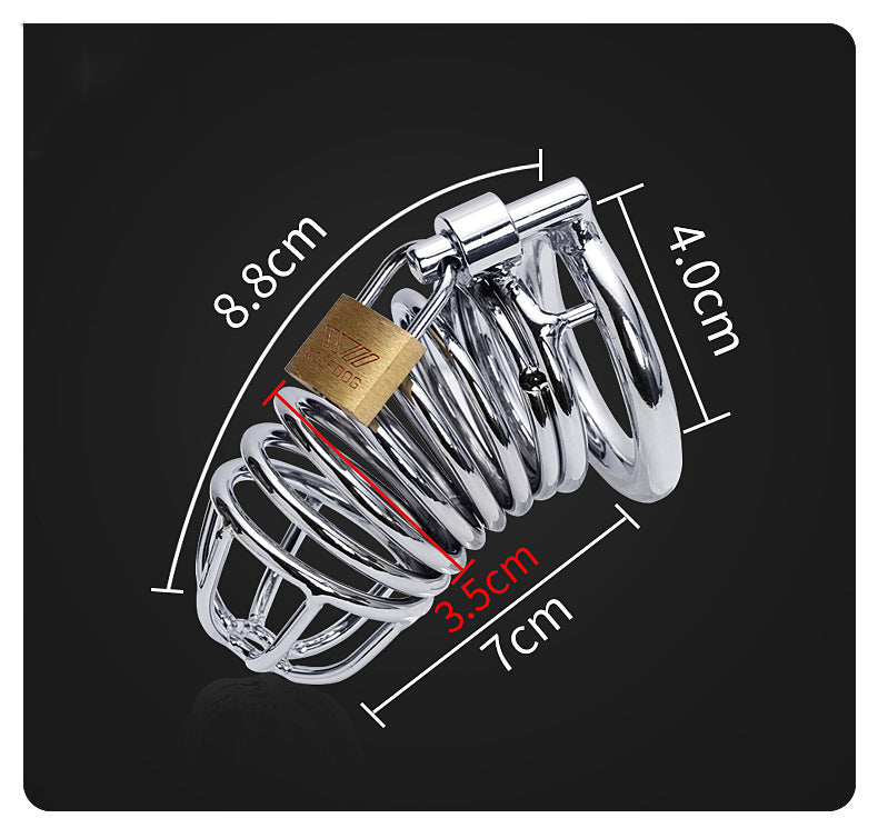 Best Red Metal Male Chastity Lock Belt Device Chastity Lock Bird Cage for Adults - Nikita Studio