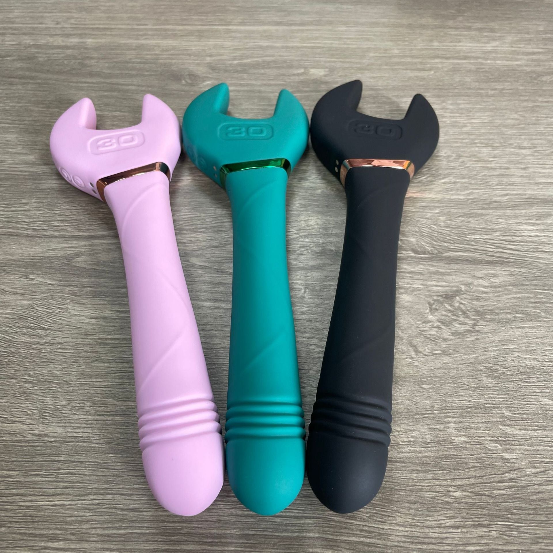 Best multi color pleasure Wrench Self Retracting Silicone vibrating Toy for Adults - Nikita Studio