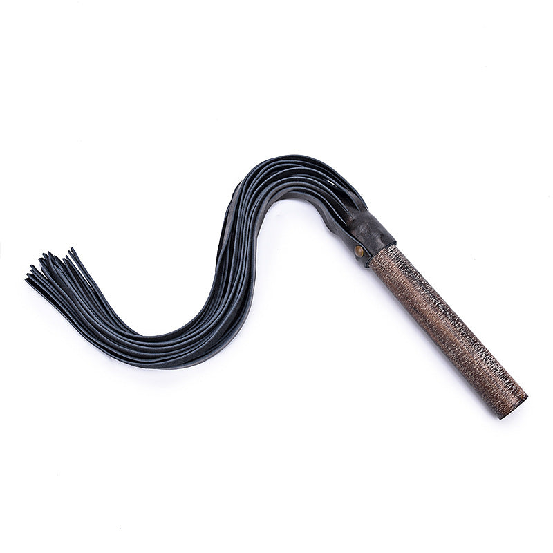 Best Hot Bdsm Spanking Flogger Genuine Leather Archaize Wooden Handle for Adults - Nikita Studio