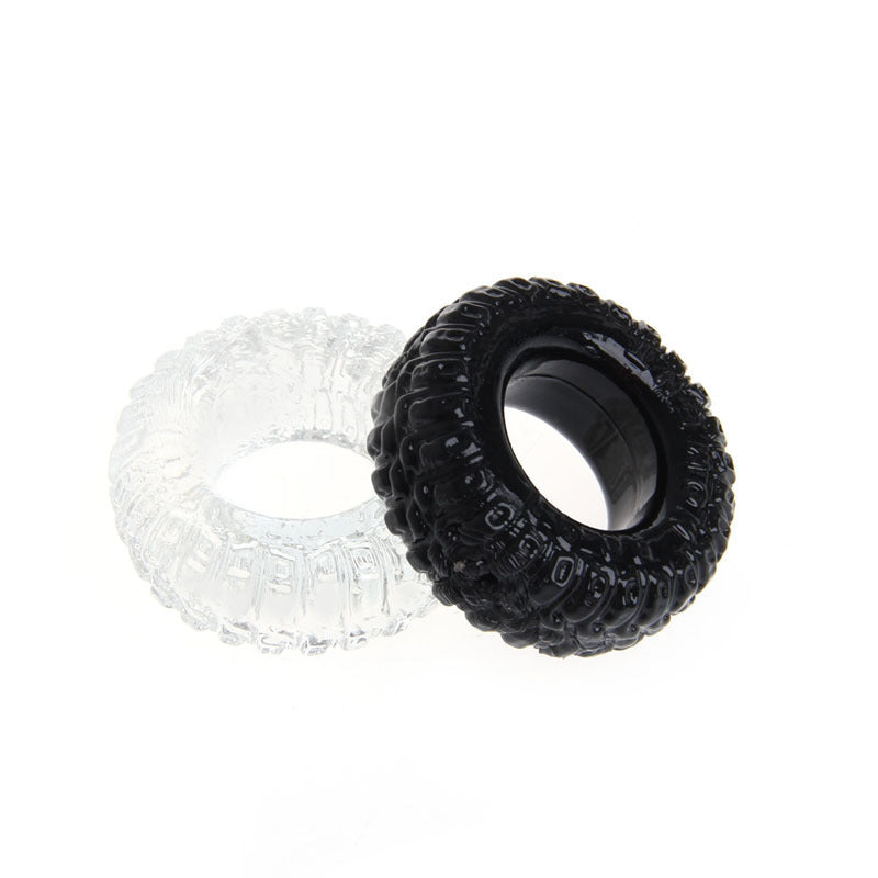 Best Men's Energy Gathering Wheel Delay Ring Black And White Two Colors Silicone Supplies for Adults - Nikita Studio