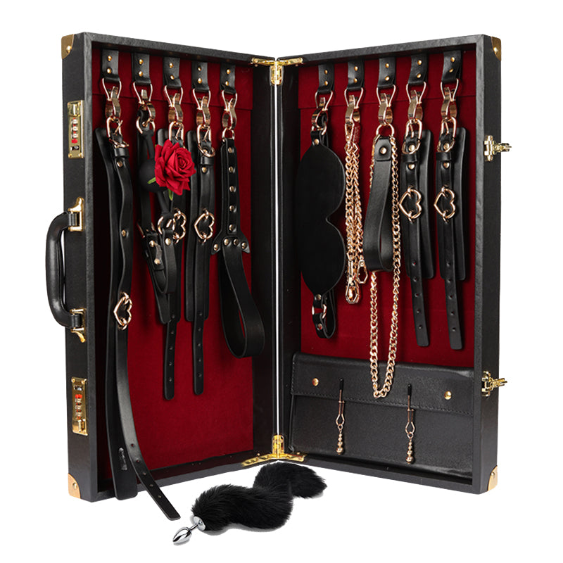 Best Luxury Bed Bondage Set Genuine Leather BDSM Kits Restraint H for Adults - Nikita Studio