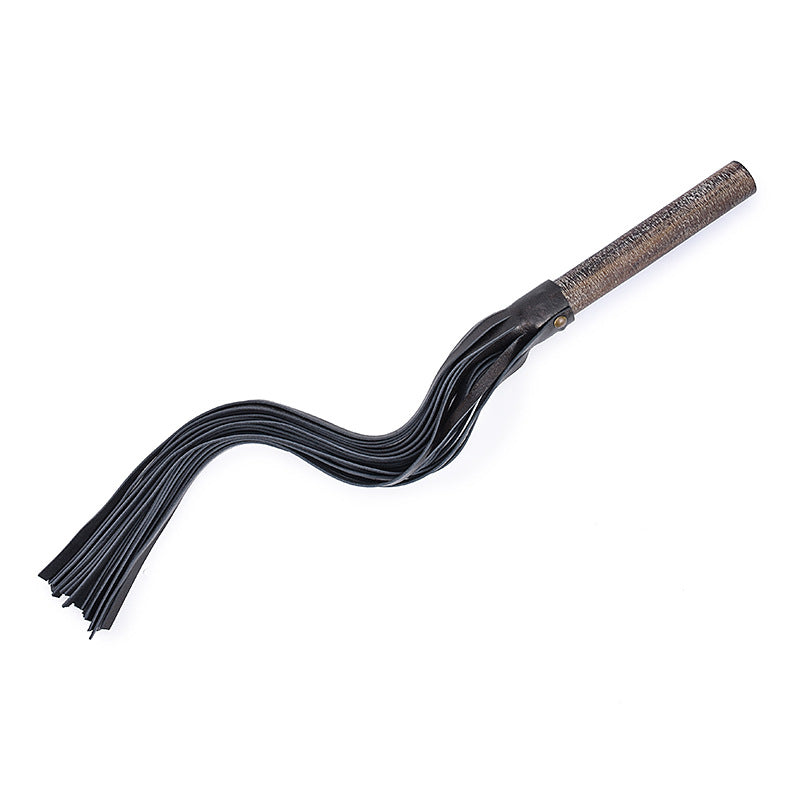 Best Hot Bdsm Spanking Flogger Genuine Leather Archaize Wooden Handle for Adults - Nikita Studio